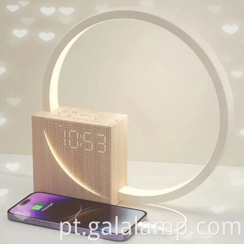 Alarmes do nascer do sol com 10 sons de ruído branco para lâmpada de sono profundo